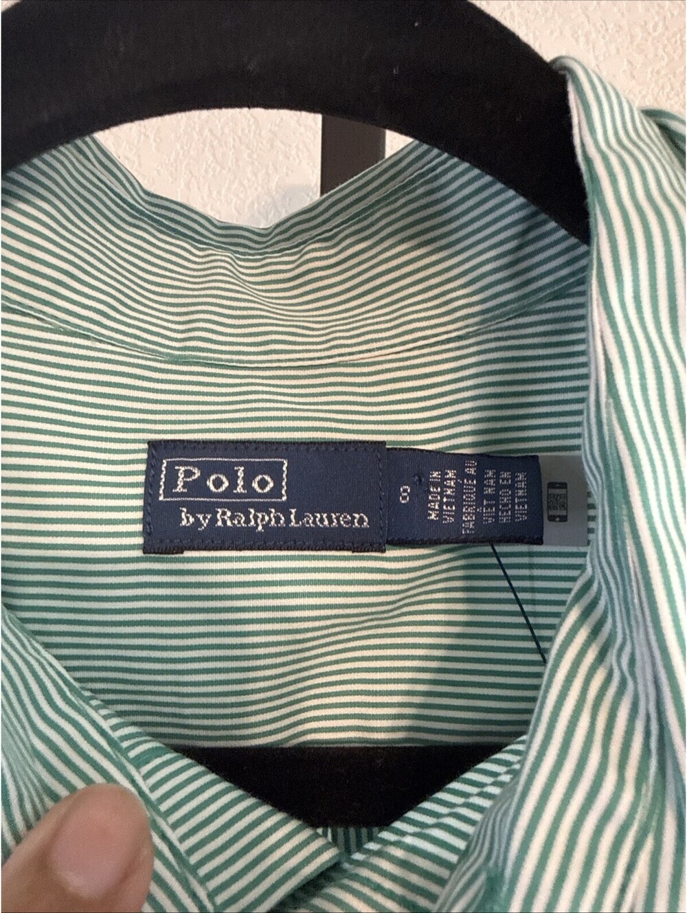 NWT Polo Ralph Lauren Green Striped Cotton Button Up Shirtdress w/ Belt Sz 8 - Picture 11 of 14